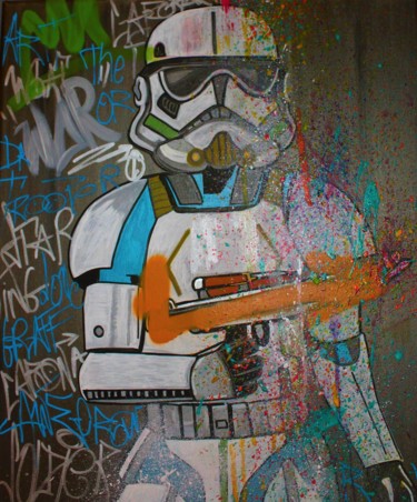 Painting titled "Stormtrooper" by Caronart, Original Artwork, Acrylic