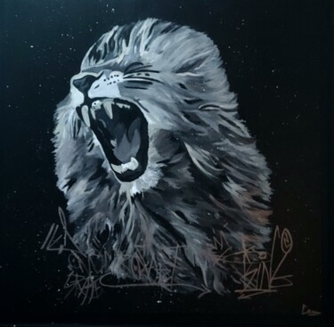 绘画 标题为“The Lion 2 Acrylic…” 由Caronart, 原创艺术品, 丙烯