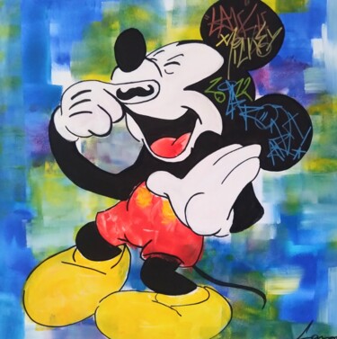 Malarstwo zatytułowany „Laughing Mickey” autorstwa Caronart, Oryginalna praca, Akryl