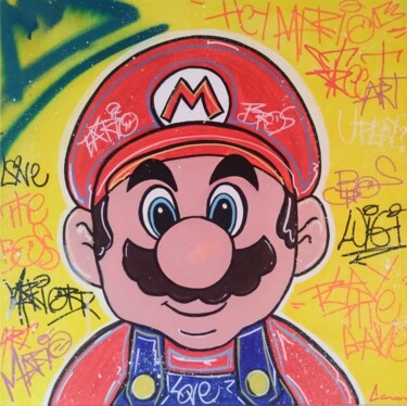 Pintura intitulada "Mario the Boss" por Caronart, Obras de arte originais, Acrílico