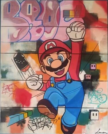 Картина под названием "Street art Mario Vi…" - Caronart, Подлинное произведение искусства, Акрил