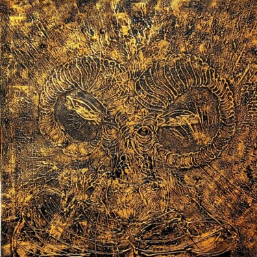 Ζωγραφική με τίτλο "PAN" από Carriere De Glencoe, Αυθεντικά έργα τέχνης, Ακρυλικό Τοποθετήθηκε στο Ξύλινο φορείο σκελετό