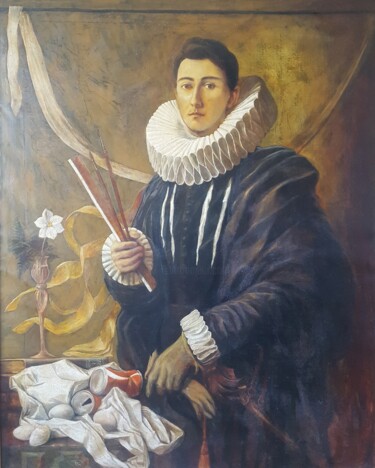 Pintura intitulada "Lombard self portra…" por Cartasso, Obras de arte originais, Óleo