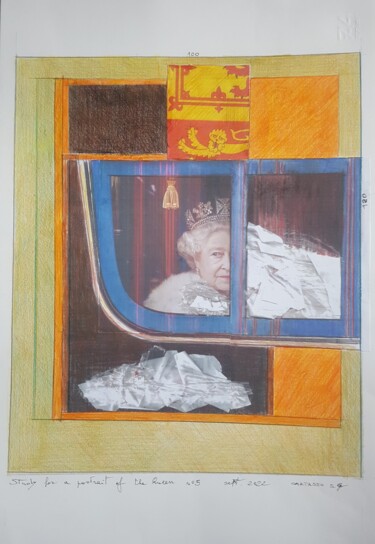 Malarstwo zatytułowany „study for a portrai…” autorstwa Cartasso, Oryginalna praca, Conté