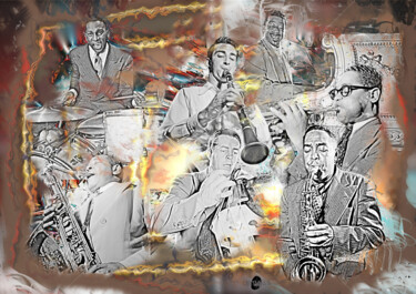 Digital Arts titled "Jazz3" by Cartsandra B, Original Artwork, Digital Painting