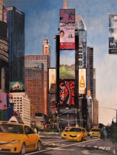 图画 标题为“New York (Times Squ…” 由Patrick Casado, 原创艺术品, 铅笔