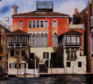 Dessin intitulée "VENISE (Palazzo Ca…" par Patrick Casado, Œuvre d'art originale, Crayon