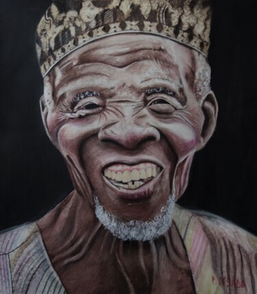 Dessin intitulée "Africa 1" par Patrick Casado, Œuvre d'art originale, Crayon