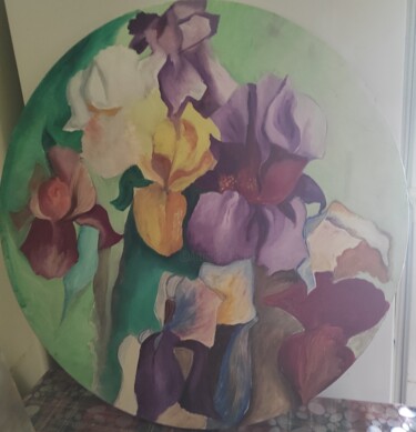 Malerei mit dem Titel "Iris" von Casandra Vasile, Original-Kunstwerk, Öl