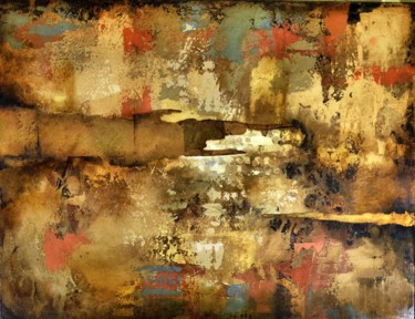 Schilderij getiteld "' Kintsugi ' OIL AN…" door Patricia Casanova, Origineel Kunstwerk, Olie Gemonteerd op Frame voor houten…
