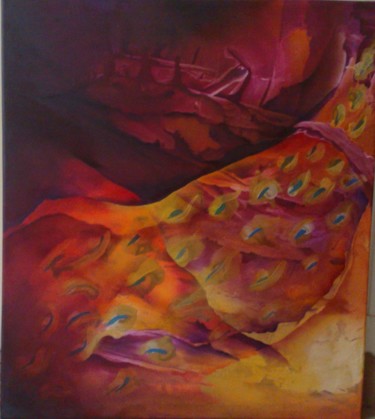 Painting titled "ARGOS PANOPTES" by Patricia Casanova, Original Artwork, Oil Mounted on Wood Stretcher frame