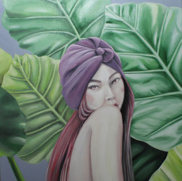 Painting titled "Atalaia" by Cassia Naomi, Original Artwork, Oil