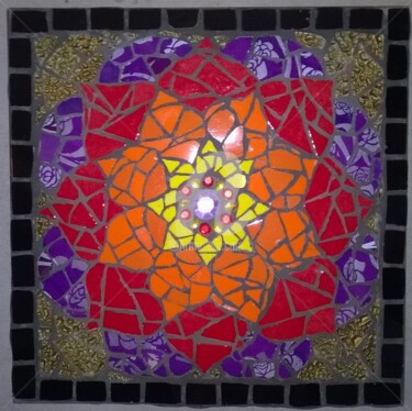 "mandala" başlıklı Heykel Cassio-Galet tarafından, Orijinal sanat, Mozaik