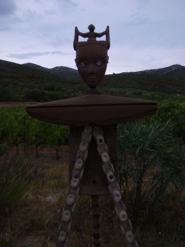 Sculpture intitulée "LA MERE PORTEUSE" par Castor, Œuvre d'art originale