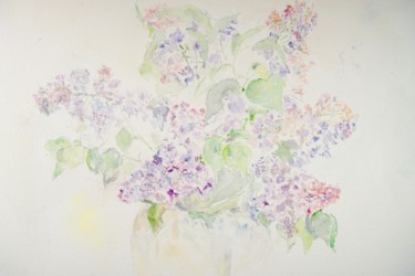 "lilas timides" başlıklı Tablo Catherine Claude tarafından, Orijinal sanat, Suluboya