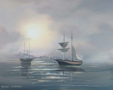 Malerei mit dem Titel "The bantry ships" von Cathal O Malley, Original-Kunstwerk, Acryl