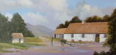 Painting titled "quiet man cottage 2…" by Cathal O Malley, Original Artwork, Acrylic