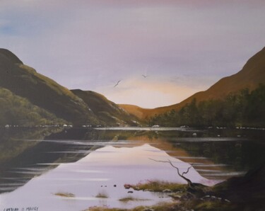 Pintura titulada "Glendalough  reflec…" por Cathal O Malley, Obra de arte original, Acrílico