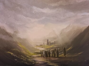 Painting titled "Druids valley" by Cathal O Malley, Original Artwork, Acrylic