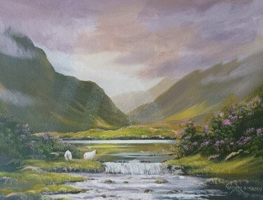 Malarstwo zatytułowany „Valley spring light…” autorstwa Cathal O Malley, Oryginalna praca, Akryl