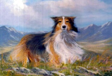 "lassie and landscape" başlıklı Tablo Cathal O Malley tarafından, Orijinal sanat