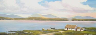 Pittura intitolato "connemara cottage 2…" da Cathal O Malley, Opera d'arte originale