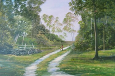 Pintura titulada "ballinahinch forest…" por Cathal O Malley, Obra de arte original