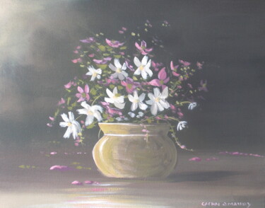 Painting titled "spring flowers" by Cathal O Malley, Original Artwork, Acrylic