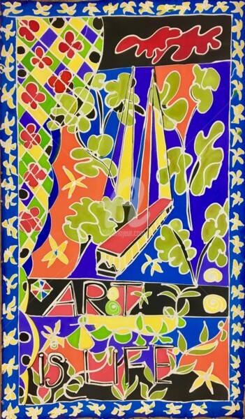 "Art is life" başlıklı Tablo Catherine Clare tarafından, Orijinal sanat, Mürekkep Ahşap panel üzerine monte edilmiş