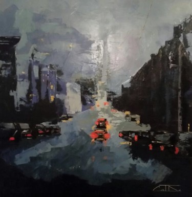 Painting titled "san-francisco-by-ni…" by Catherine Degrenne, Original Artwork, Acrylic