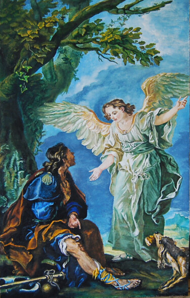 Painting titled "guerison-miraculeus…" by Catherine Digue - Turpin, Original Artwork, Gouache