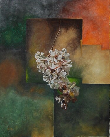 Peinture intitulée "cerisier.jpg" par Catherine Digue - Turpin, Œuvre d'art originale, Gouache