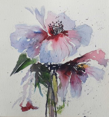 Peinture intitulée "Printemps 4" par Catherine Dufrene (Katy), Œuvre d'art originale, Aquarelle