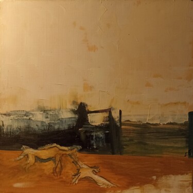 Malerei mit dem Titel "Lent retour" von Catherine Fabre, Original-Kunstwerk, Öl