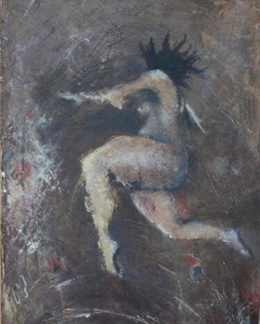 Schilderij getiteld "Petit saut" door Catherine Gardon, Origineel Kunstwerk, Acryl
