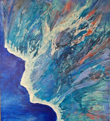 Painting titled "RIVAGE ou VISAGE" by Catherine Jacomet, Original Artwork, Acrylic