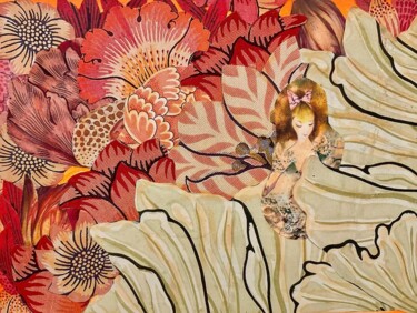 Collages intitulée "Mélancolie" par Catherine Jaq, Œuvre d'art originale, Collages