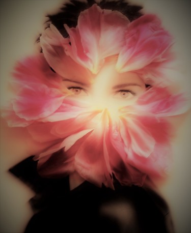 Photographie intitulée "Rose pivoine" par Catherine Jubert Asencio, Œuvre d'art originale, Photographie numérique