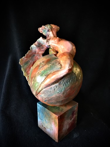 Escultura titulada "La naissance des an…" por Catherine Lesueur (C.Lesueur), Obra de arte original, Cerámica Montado en artw…