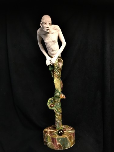 Skulptur mit dem Titel "L’arbre de vie" von Catherine Lesueur (C.Lesueur), Original-Kunstwerk, Ton