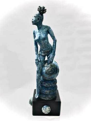 Sculpture titled "Le rêve de Corona" by Catherine Lesueur (C.Lesueur), Original Artwork, Clay