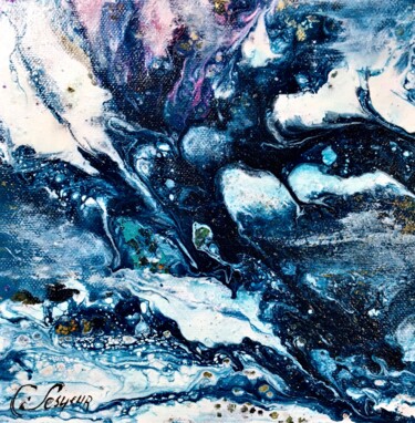 Картина под названием "Blue" - Catherine Lesueur (C.Lesueur), Подлинное произведение искусства, Акрил Установлен на Деревянн…