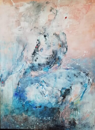Картина под названием "ENTRE TROUBLE ET AT…" - Catherine Monmarson, Подлинное произведение искусства, Масло