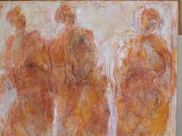 Peinture intitulée "foule" par Catherine Monmarson, Œuvre d'art originale