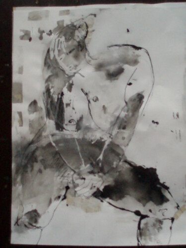 Картина под названием "dessin sur papier n…" - Catherine Monmarson, Подлинное произведение искусства, Акрил