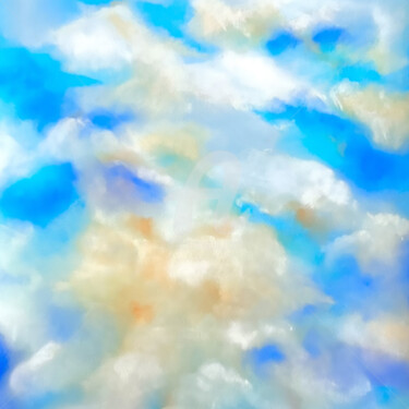 Peinture intitulée "Ciel n°1" par Catherine Muguet, Œuvre d'art originale, Pastel