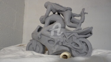 Sculptuur getiteld "jeux dangereux" door Catherine Demaugé Bost, Origineel Kunstwerk, Terra cotta