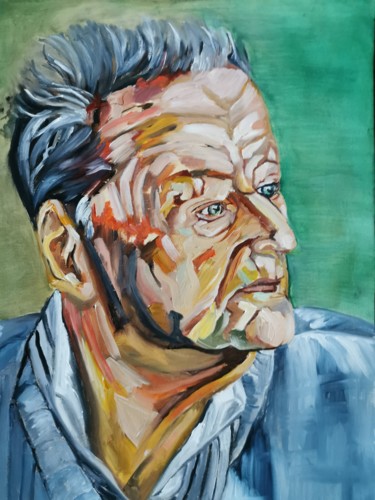 Malarstwo zatytułowany „Lucian Freud” autorstwa Catherine Maury, Oryginalna praca, Olej