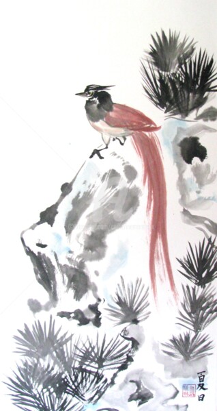 "Oiseau du paradis,…" başlıklı Tablo Catherine Mondoux (4INE) tarafından, Orijinal sanat, Mürekkep