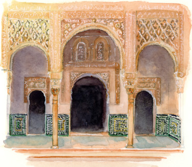 Pintura titulada "Alhambra de Grenade…" por Catherine Rossi, Obra de arte original